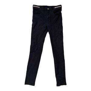 Givenchy Paris Skinny Jeans with Zipper Waist Detailing in Black